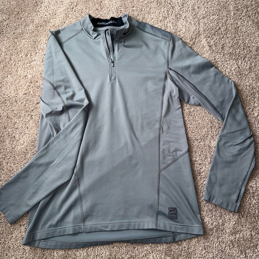 Nike Gray Quarter-Zip Pullover - Picture 3 of 3